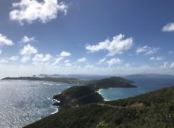 Virgin Gorda, вид на Spanish Town, дорога на The Baths