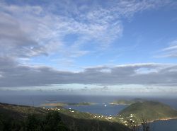 Virgin Gorda, вид на северную бухту и острова, дорога на The Baths