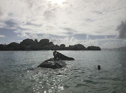 Virgin Gorda, The Baths, Devil's Bay, в воде