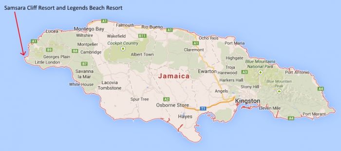 Jamaica, Samsara Cliff Resort and Legends Beach Resort