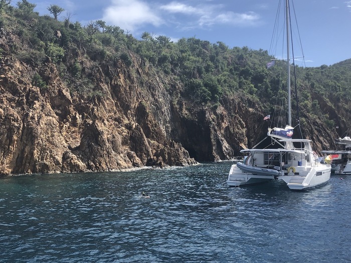 Переход с Jost Van Dyke на Norman Island, Treasure Point